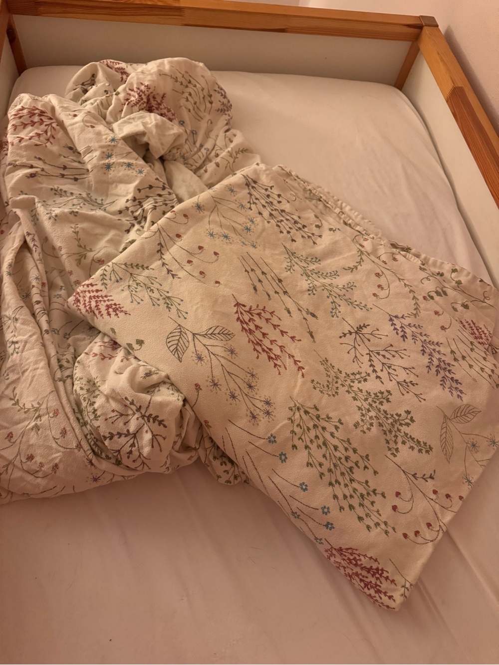 L.L. Bean flannel Botanical Floral Percale Sheet Collection queen - Picture 11 of 14